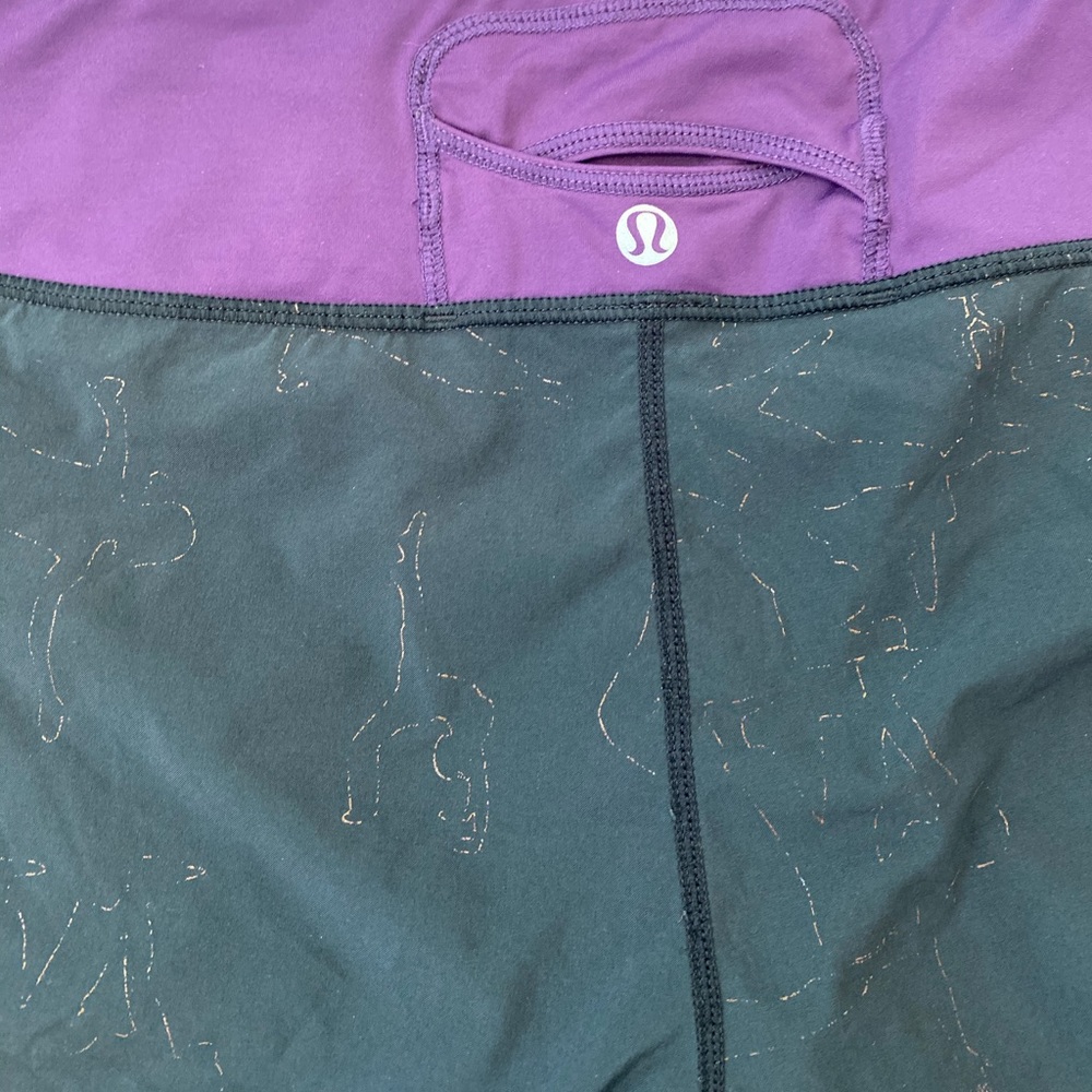 VINTAGE Size 8 Lululemon Black Yoga Running Shorts - Picture 3 of 5